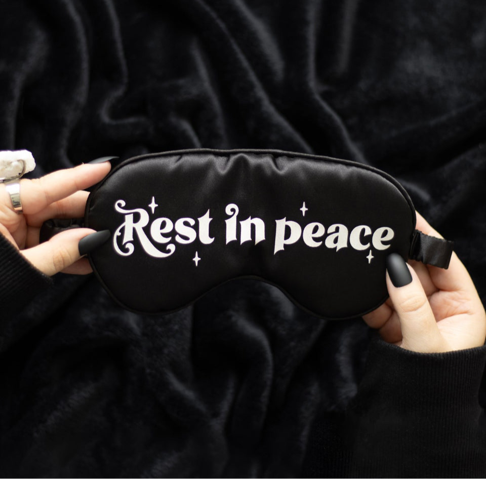 Rest in Peace Black Sleep Mask