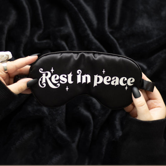 Rest in Peace Black Sleep Mask